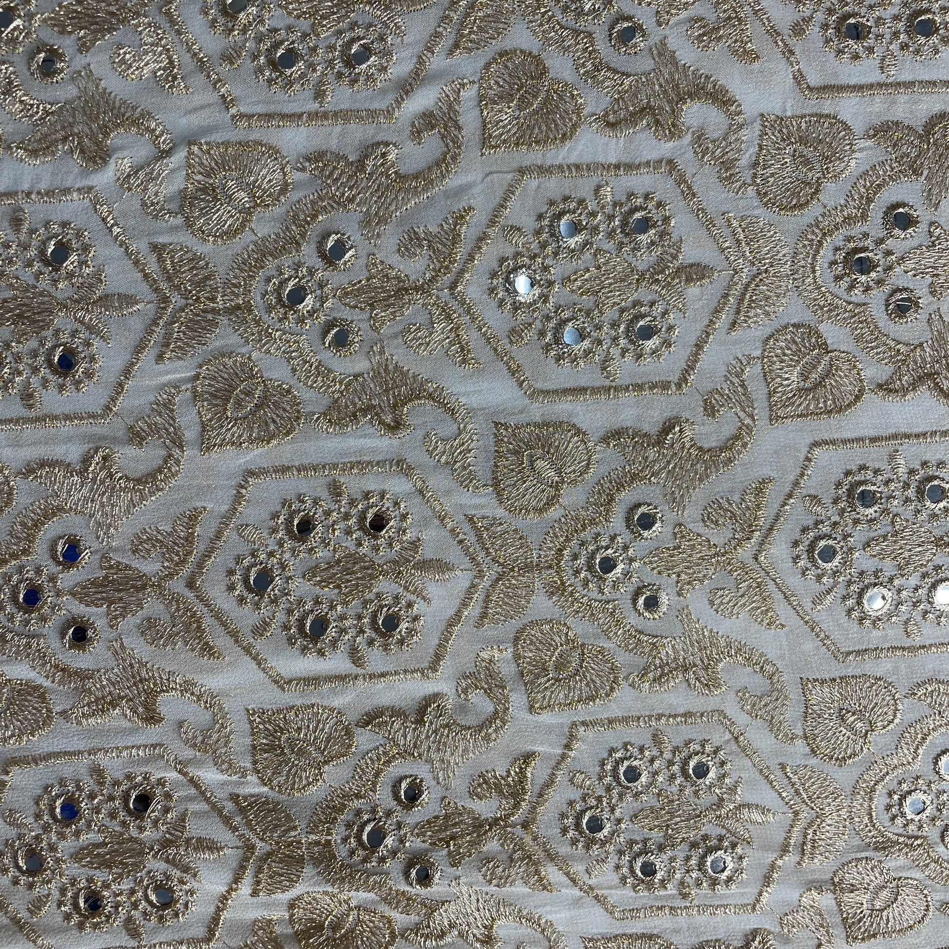 Georgette Zari Embroidery Fabric