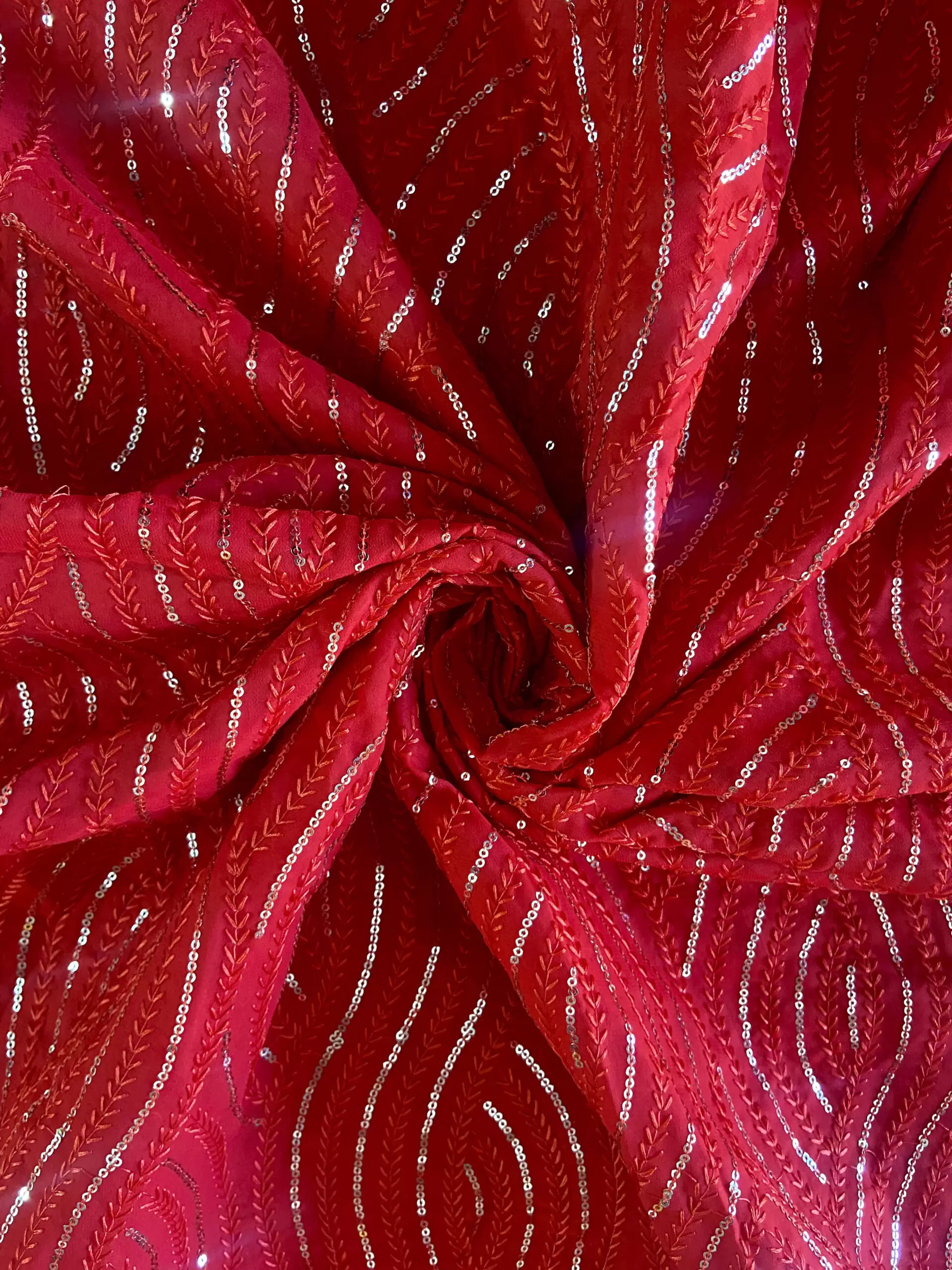 Sequin Georgette Fabric